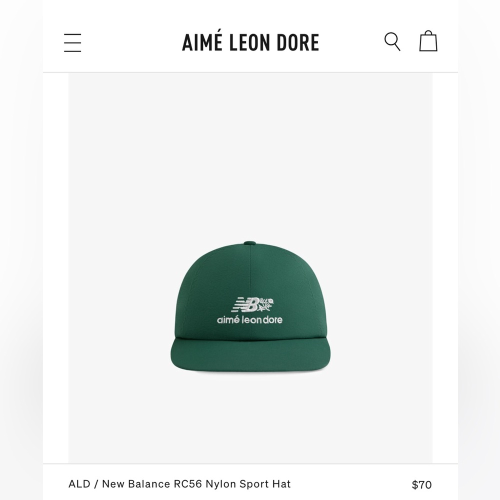 Aime Leon Dore / New Balance Green Hat - Sold Out Online